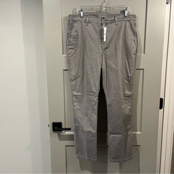 NWT J. Crew Size 32T Tall Vintage Slim Straight Chino Pant Gray AB799 - Picture 2 of 6